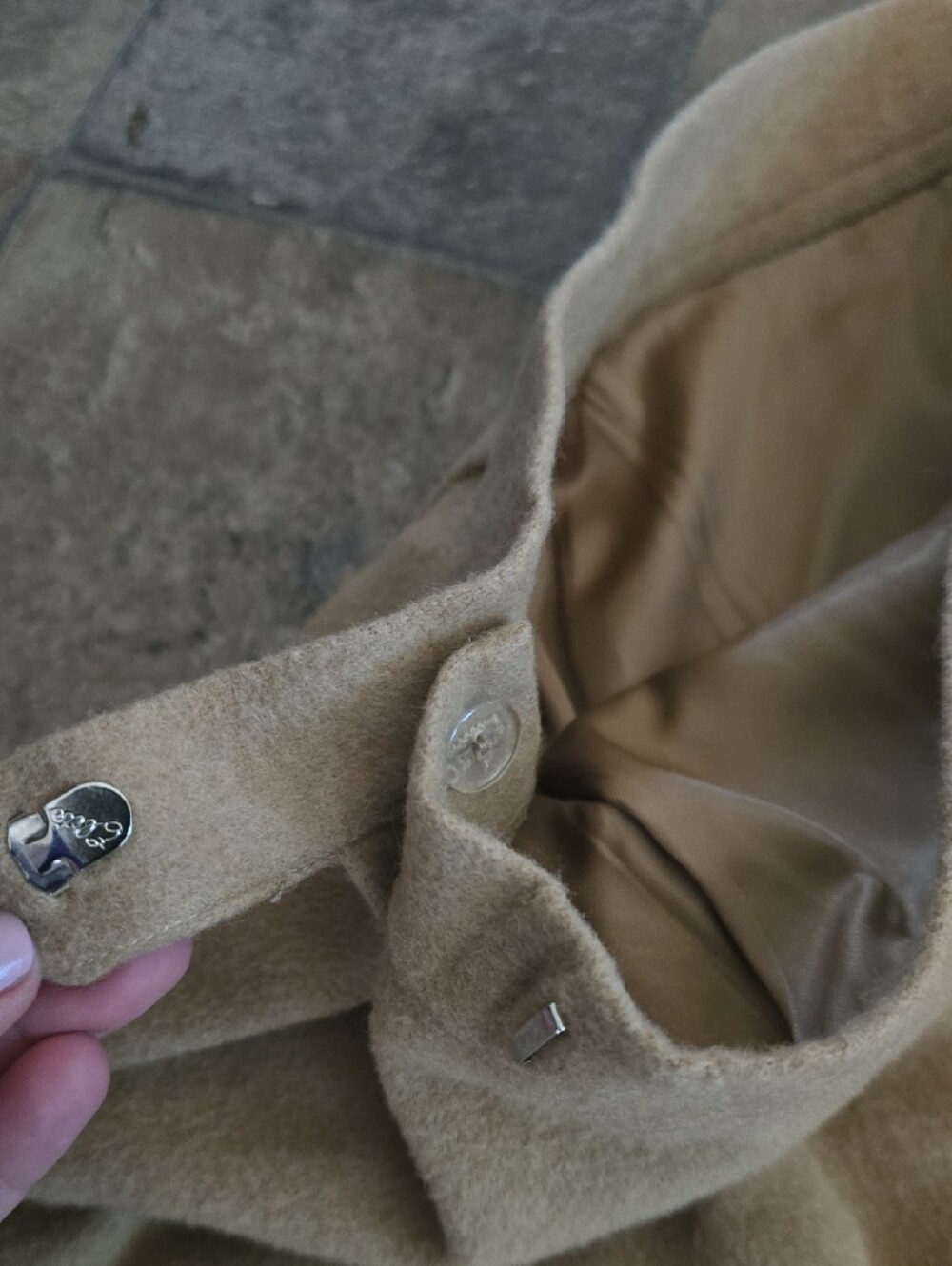 Vintage Brooks Brothers 100% Camel Hair Midi Pencil Skirt Pleated Tan Size 10 US - Picture 14 of 14